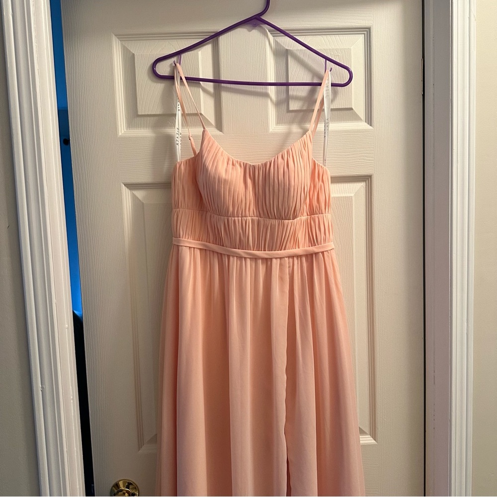 Azazie Yanelie Pearl Pink Bridesmaid Dress